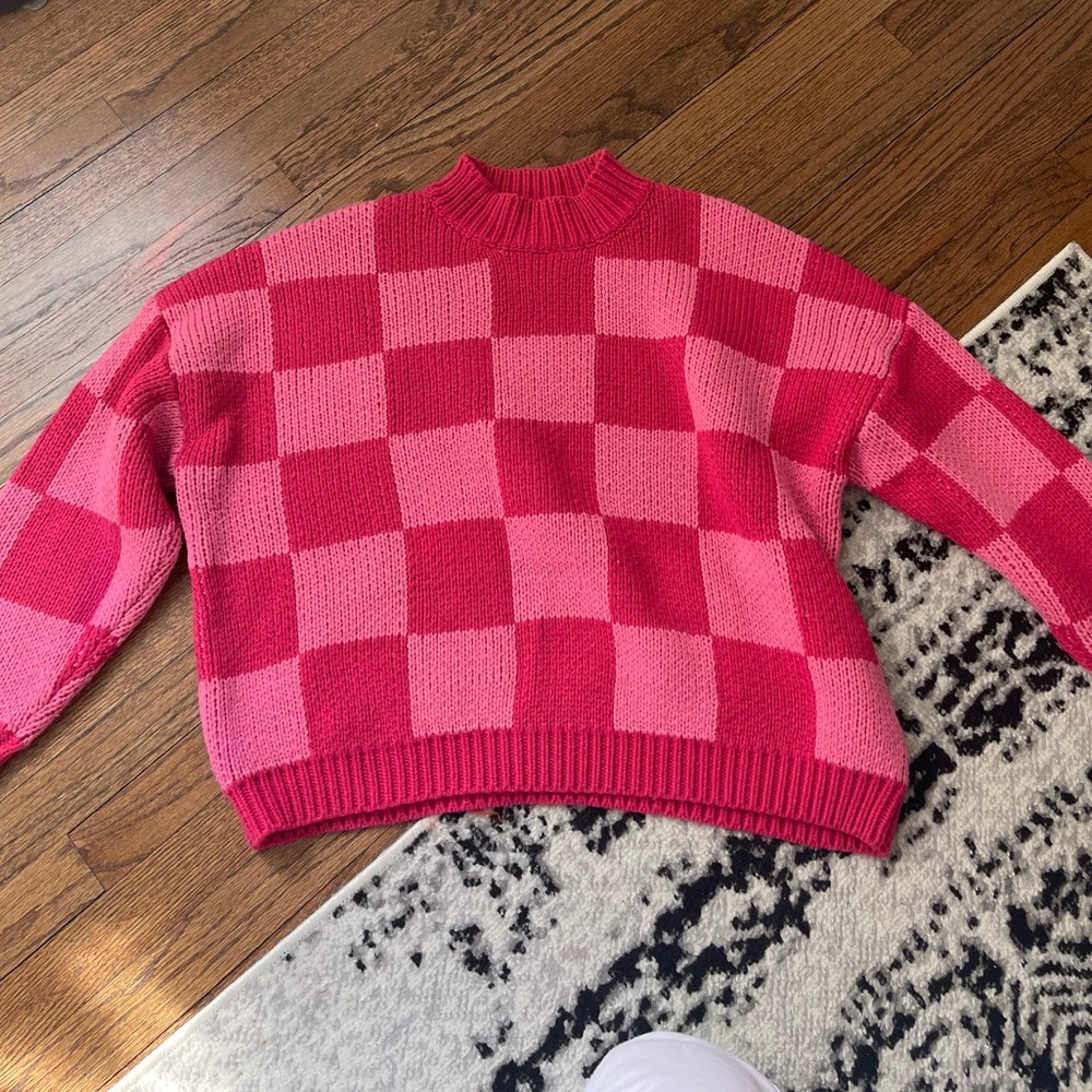 Nasty Gal oversized checkered sweater